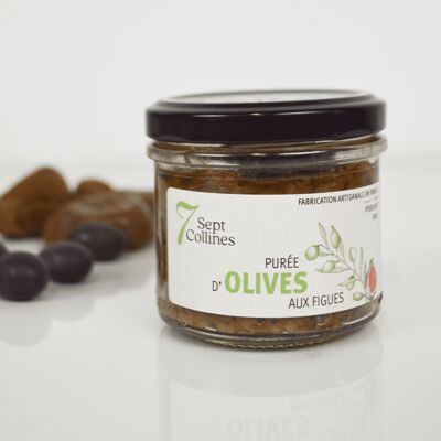 Purée of olives with figs - 100g - Spreadable for the aperitif