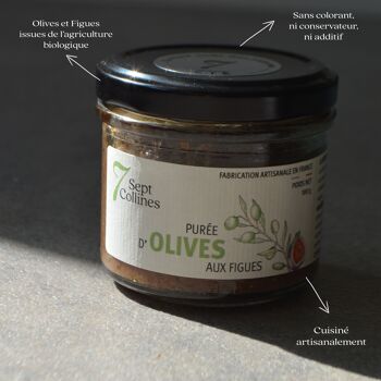Purée d'olives aux figues - 100g - Tartinable pour l'apéritif 3