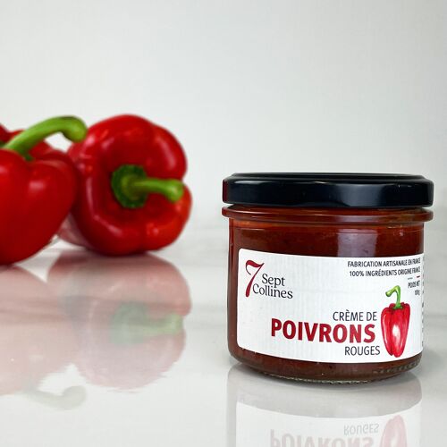 Crème de poivrons rouges - 100g - Tartinable pour l'apéritif