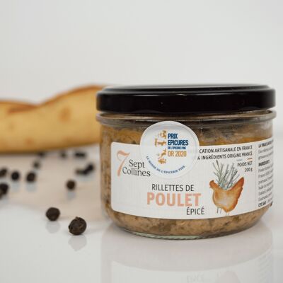 Rillettes de pollo picantes - 200g