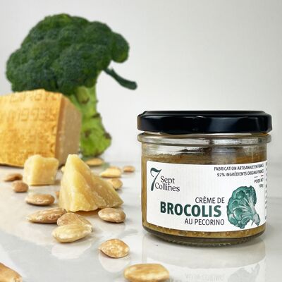 Cream of broccoli with pecorino & almonds - 100g - Spreadable for aperitif