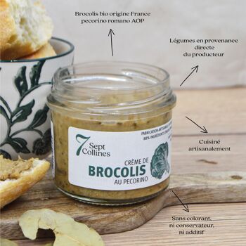 Crème de brocolis au pecorino & amandes - 100g - Tartinable pour l'apéritif 3