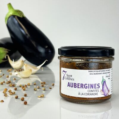 Eggplant confit with coriander - 100g - Spreadable for the aperitif