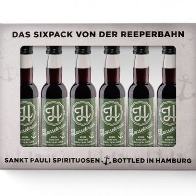 Hansekraut Lütten Sixpack in a gift box 6x 4cl