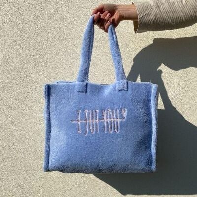 Bobby Bag with embroidery - Sky blue