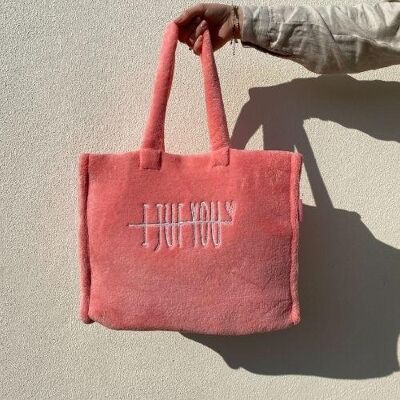 Bobby Bag with embroidery - Peach