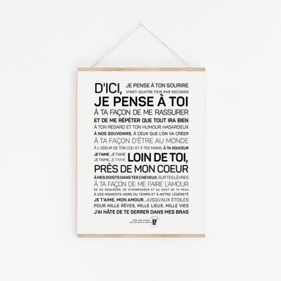 Affiche Je pense à toi - A3