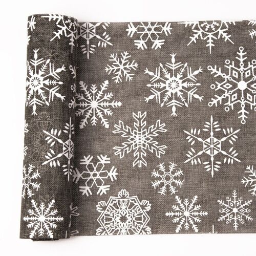 Christmas jute roll 29cm x 5m - with Big Snowflake