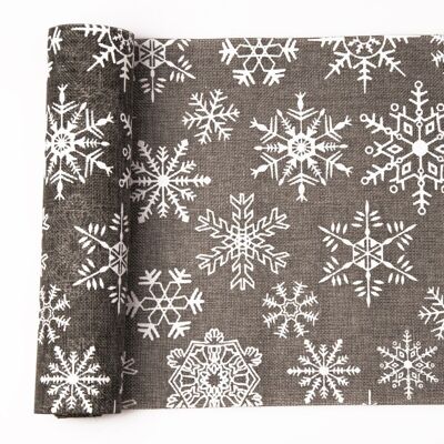 Rotolo di iuta natalizio 29 cm x 5 m - con Big Snowflake