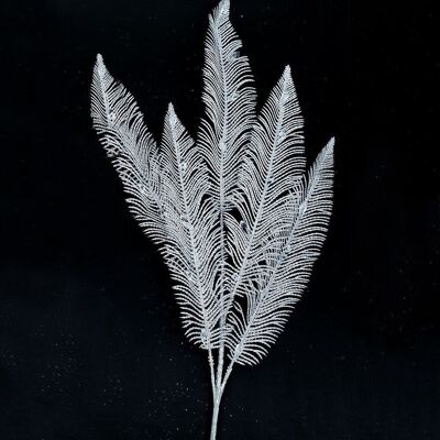 Adorno navideño de plantas artificiales, color plata, 23cm x 65cm