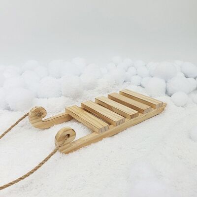 Wooden sled decoration 16cm x 60cm