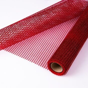 Maille Valensz Scintillante 50cm x 4.5m - Rouge