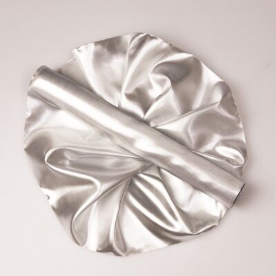 Organza brillant 36cm x 5m - Blanc - Argent