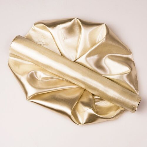 Shiny organza 36cm x 5m - Cream - Gold