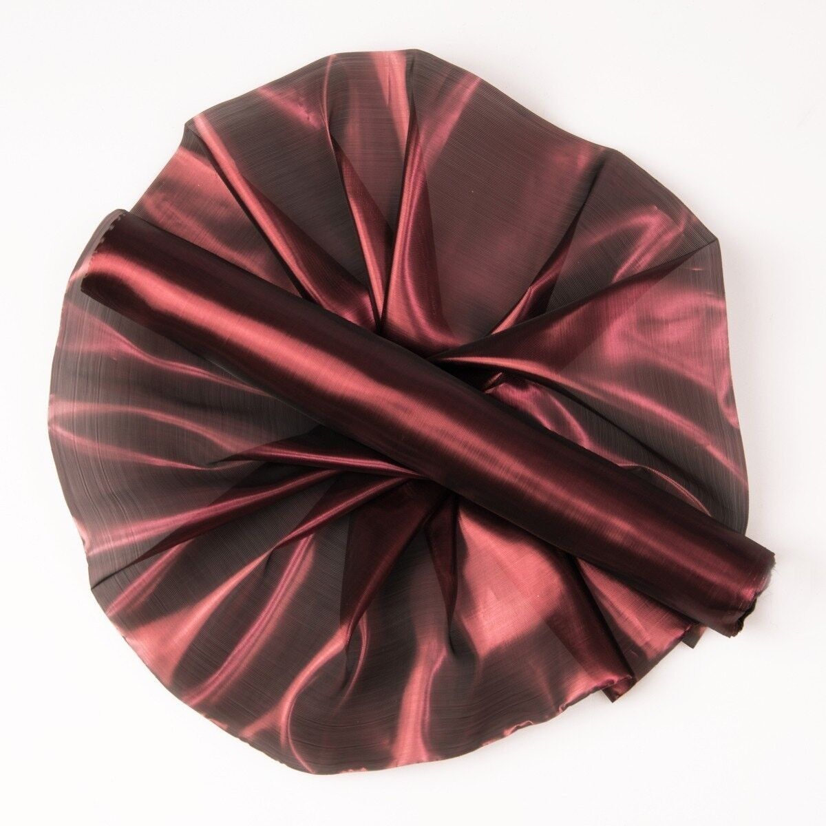 Glänzender Organza 36cm x 5m - Lila-Schwarz