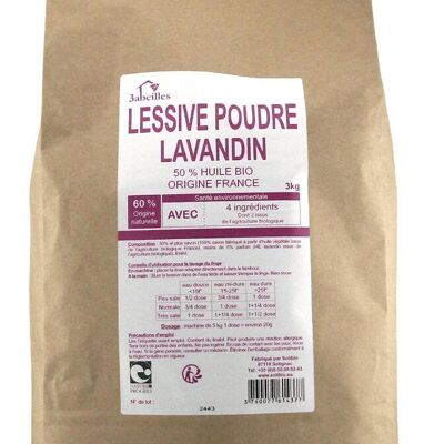 Detersivo in polvere alla lavanda 3 kg, 1 ANNO DI BUCATO
