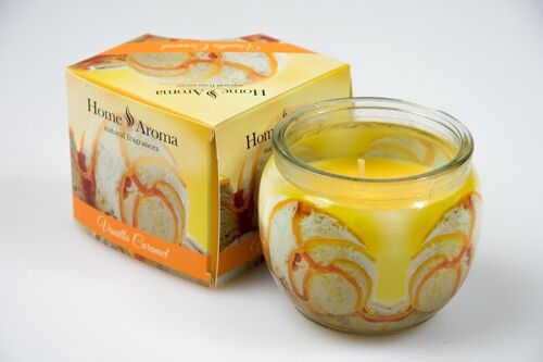 Vanilla caramel scented candle