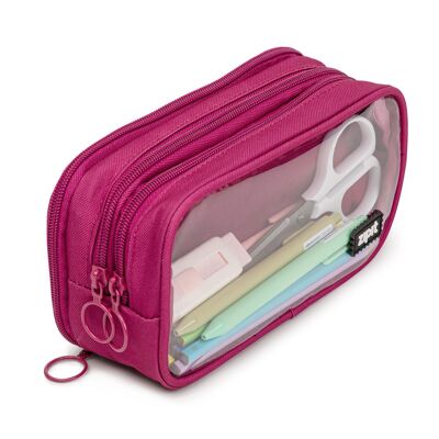 ZIPIT Half & Half Pencil Case, Pink