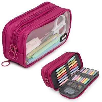 Trousse moitié-moitié ZIPIT, rose