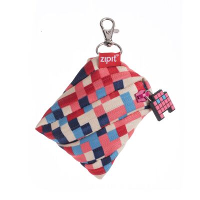 ZIPIT Pixel Mini Pouch, Coin Purse, Blue & Red