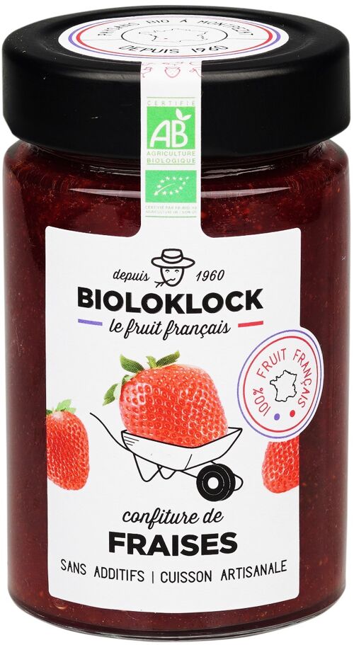 Confiture BIO de fraises Françaises