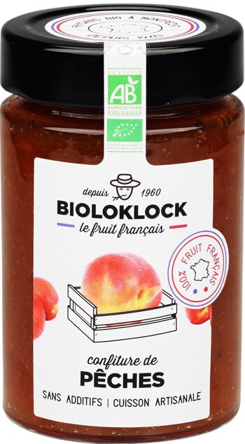 Confiture BIO de pêches Française 1