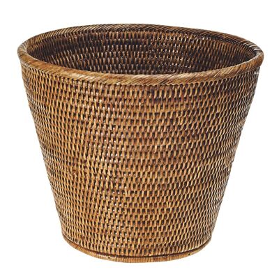 Tonga rattan honey wastepaper basket