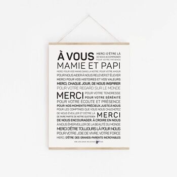 Affiche Papi et Mamie - version Merci de nous accompagner - A3