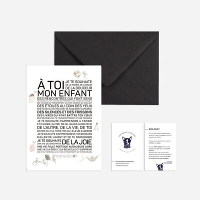 Affiche format mini A toi, mon enfant - illustrée