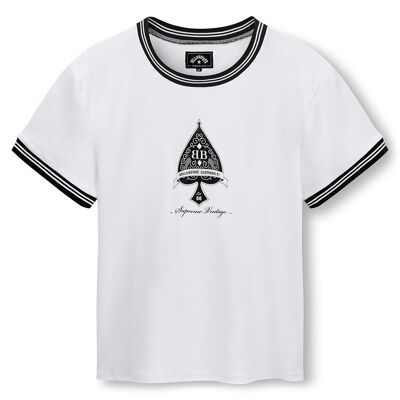 Camiseta de algodón con cuello redondo Ace of Spades