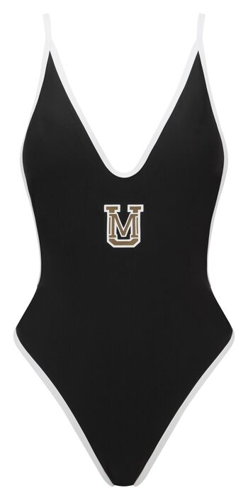 Maillot de bain Under Manners motif UM à dos échancré 1