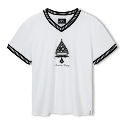 T-shirt unisexe en coton à encolure en V Ace Of Spades