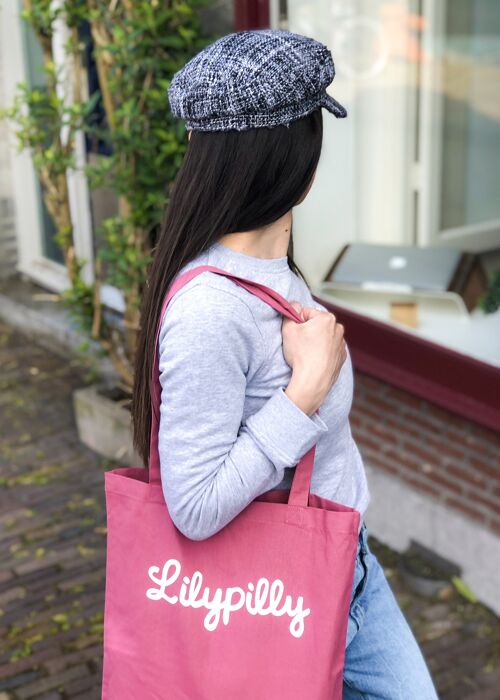 Cassis cotton shopper with printed Lilypilly artwork