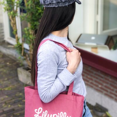 Cassis cotton shopper with printed Lilypilly artwork