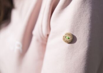 Pull en coton bio rose avec motif Creator blanc 2