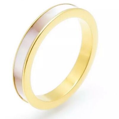 Marble Glaze Band Ring - Gold - Small
