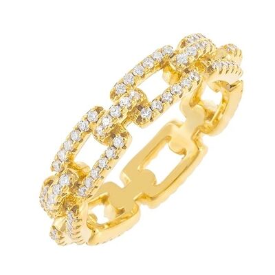 CZ Chain Link Eternity Ring