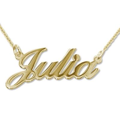 Women's Personalised Name Necklace - Pre Order - Gold - 14"(Chocker length)