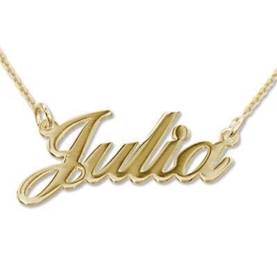 Women's Personalised Name Necklace - Pre Order - Gold - 14"(Chocker length)