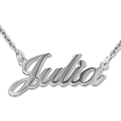 Women's Personalised Name Necklace - Pre Order - Silver - 16"-18"