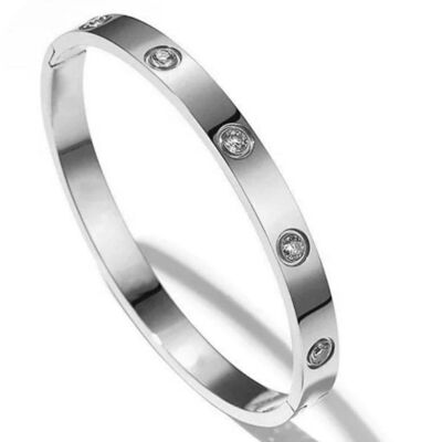 Silver Cubic Zirconia Bangle