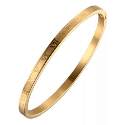 Roman Numeral Bangle - Phase Two - Gold