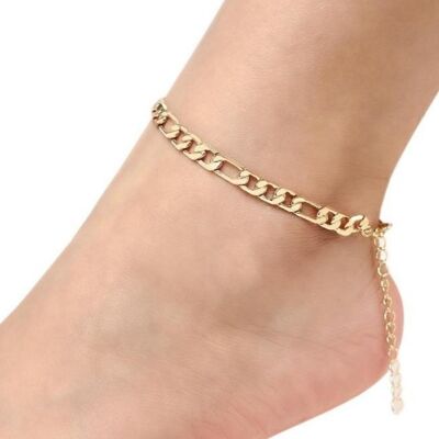 Chain Link Anklet - Gold