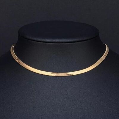 Slim Snake  Chocker Necklace - Gold