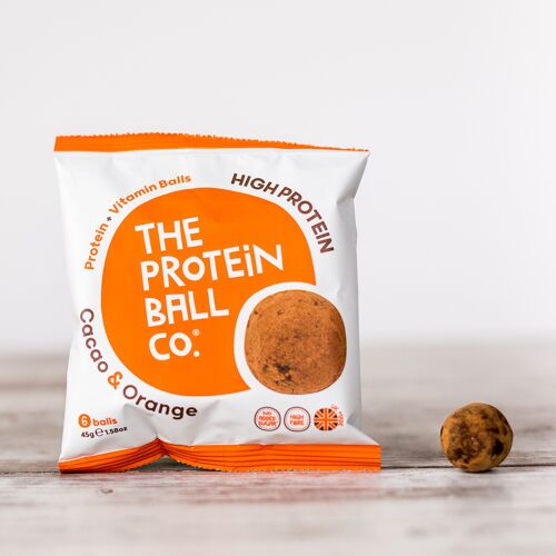 Cacao and Orange Protein + Vitamin Balls 10 x 45g