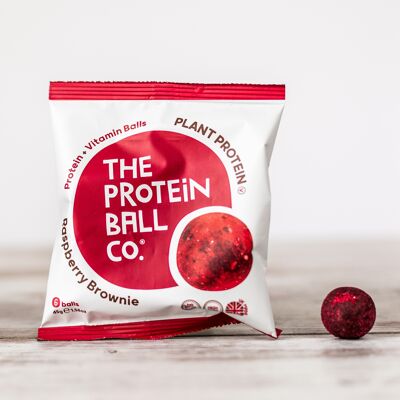 Raspberry Brownie Protein + Vitamin Balls 10 x 45g (Vegan)