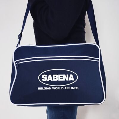 Borsa a tracolla Sabena Belgium Airlines blu marino