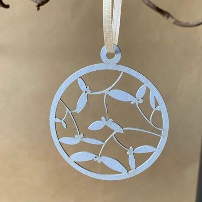 Etichette regalo realizzate in carta naturale colore vischio blu
