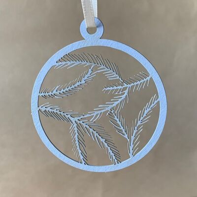 Gift tags made of natural paper branches color blue