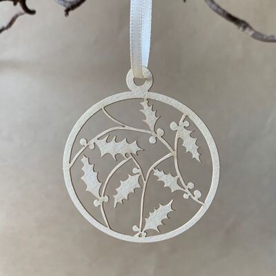 Gift tags made of natural paper Ilex color cream white